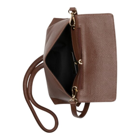 MARLON Made In Italy Leather Knot Pochette Shoulder Bag - Picture 2 of 3